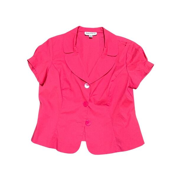 Vintage Hot Pink Button Top – Danny & Nicole Size 14 - Picture 1 of 4